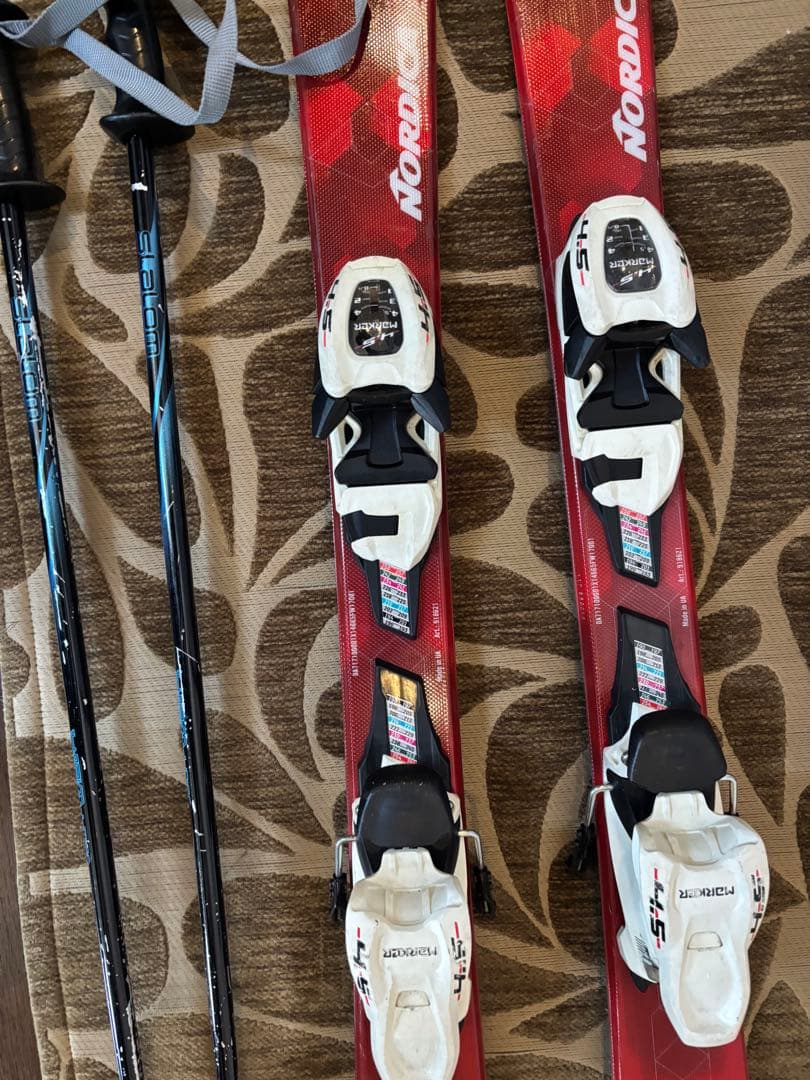 ジュニアスキー110cm/ストック80cm（ワックス済み）