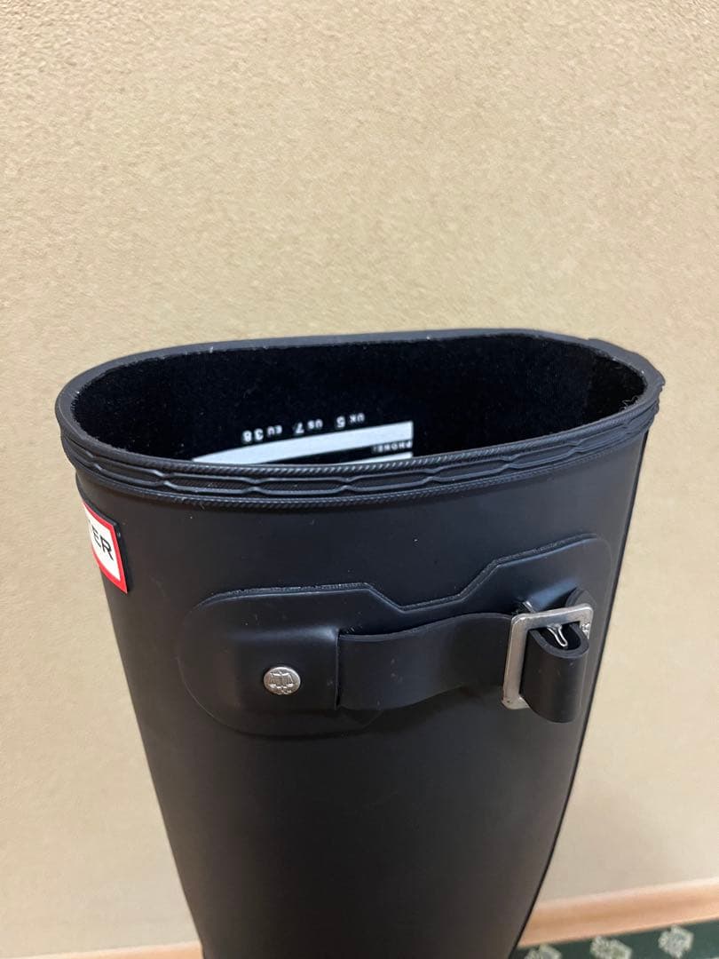 HUNTER レディース オリジナル トール レイン ブーツ　ブラック　24cm