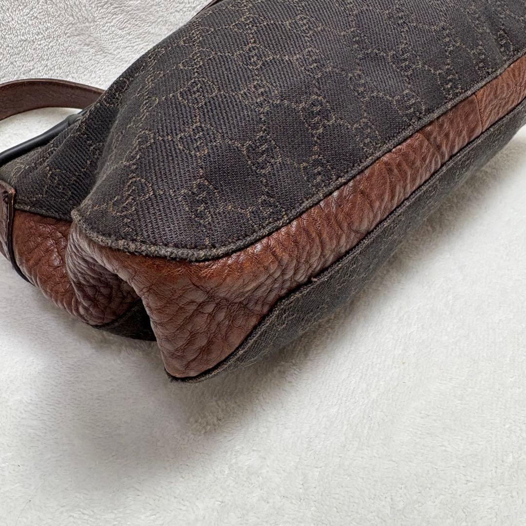 グッチ ワンショルダー ハンドバッグ GGキャンバス レザー ホースビット