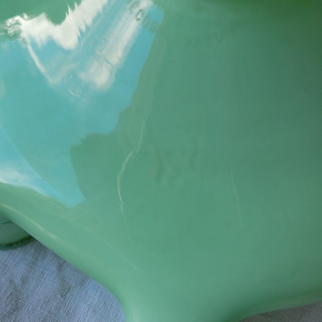 フランス　アンティーク　シェード　ミルクガラス　メロン色