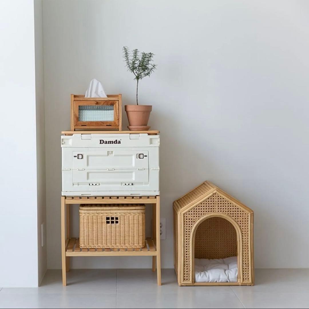 韓国 ラタンペットハウス　ベッド　犬小屋