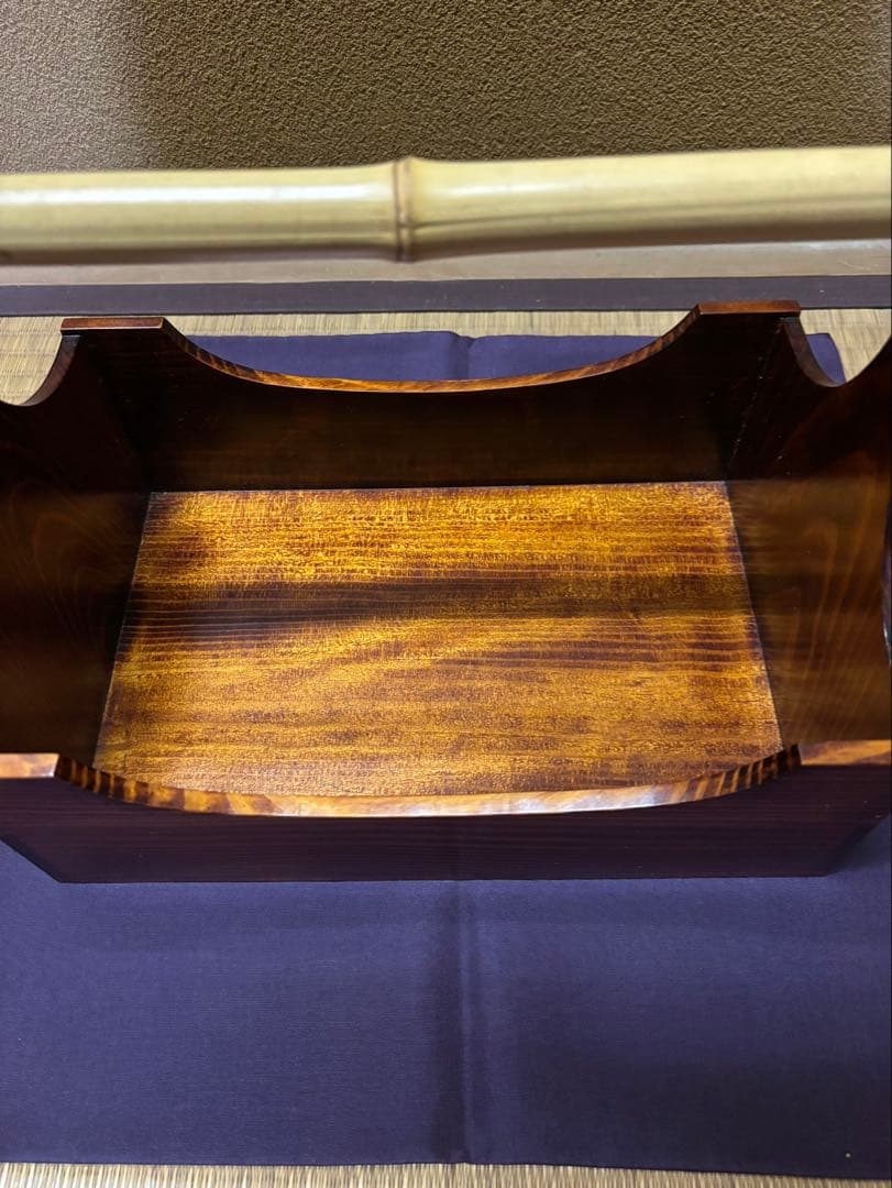 惺斎　好　松手付莨盆　秀斎作　茶道具　表千家