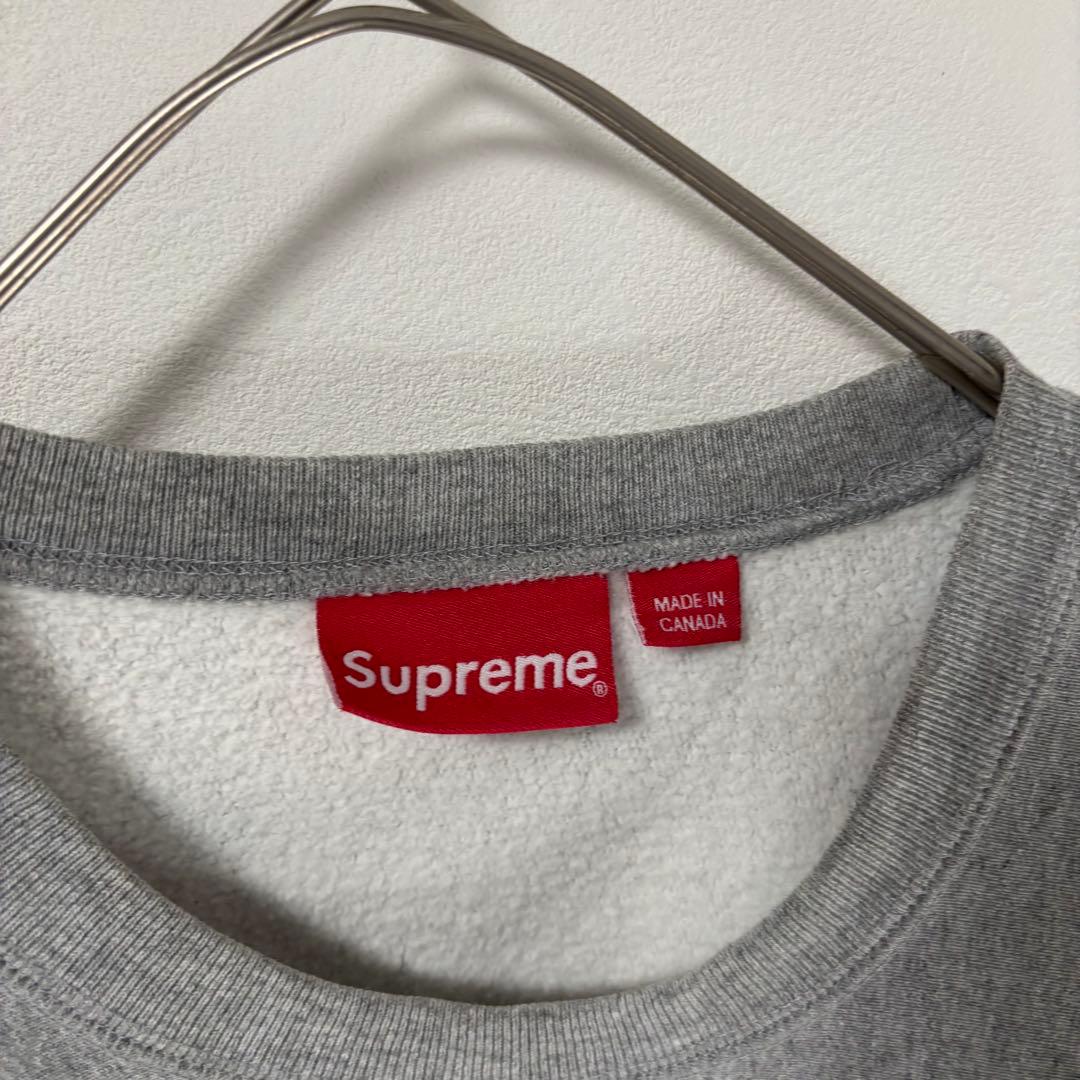 人気✨Supreme スウェット　トレーナー　Sロゴ　ワンポイント　M グレー