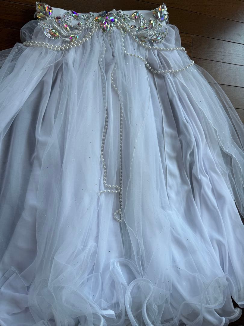 ホワイト ベリーダンス セットアップ　衣装