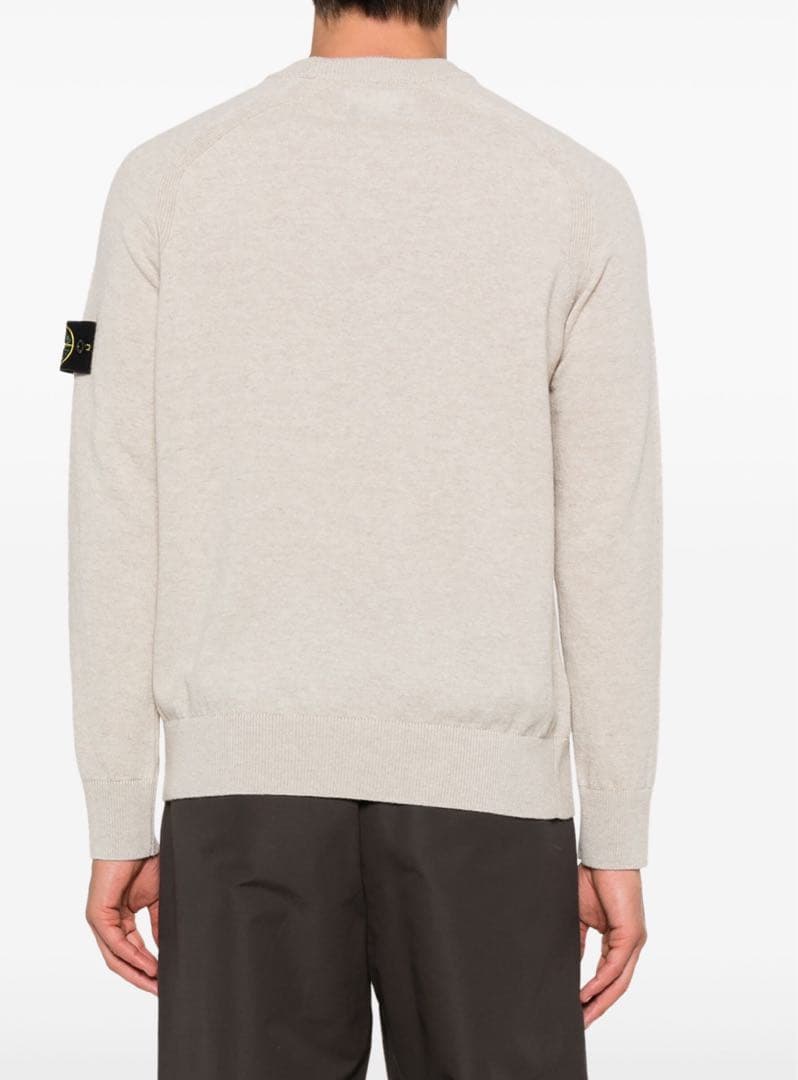 Stone  ベージュ クルーネックセーター