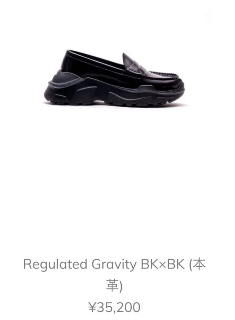 AKIKOAOKI アキコアオキ 厚底ローファー ブラック 黒 本革