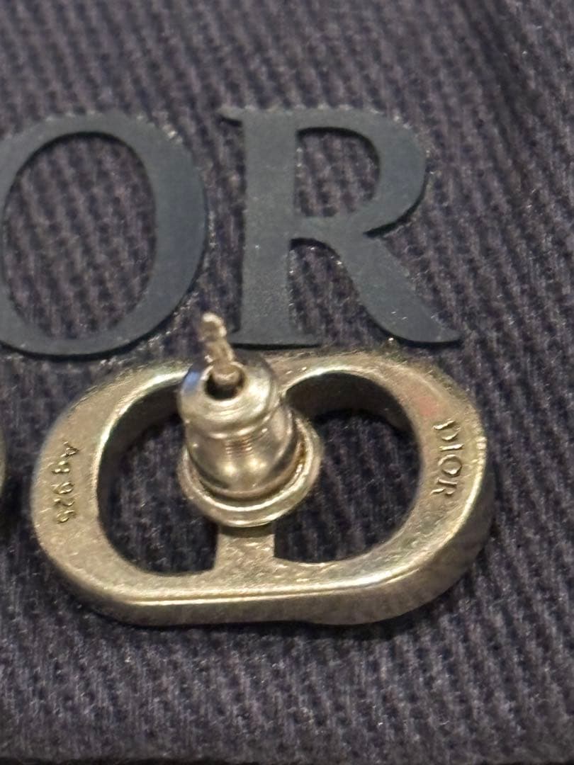 【新品・未使用】Dior ディオール CD Iconピアス シルバー＆クリスタル