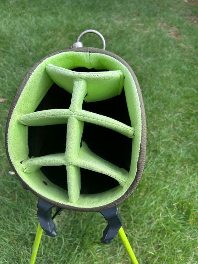 オノフ　ゴルフスタンドバッグ オリーブグリーン/イエロー