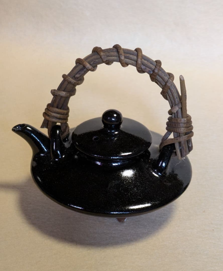 茶道具/ 茶入 /水滴/茶入と水滴/黒薩摩水滴 計4点