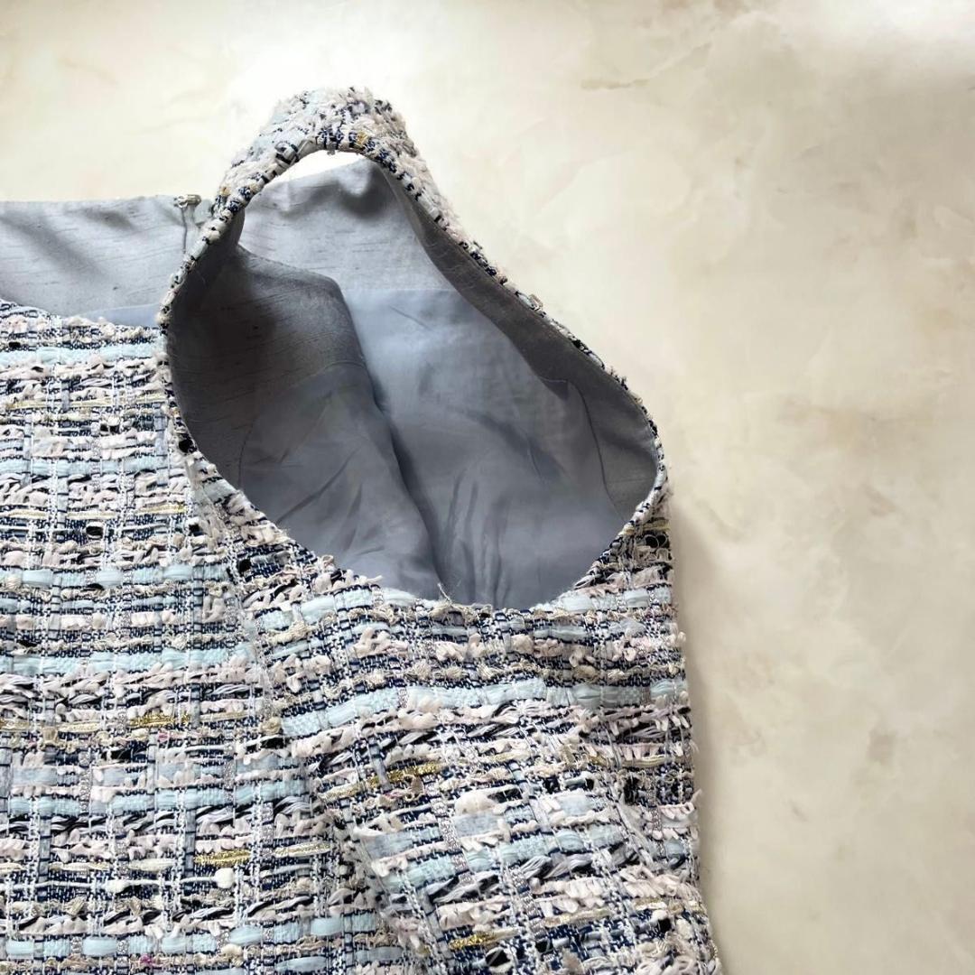 【美品】ANAYI MALHIA KENT ミックスラメツイードワンピース M