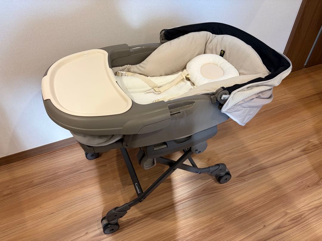 【コンビ】電動ハイローチェア ネムリラ BEDi Long ［ミルキーベージュ］