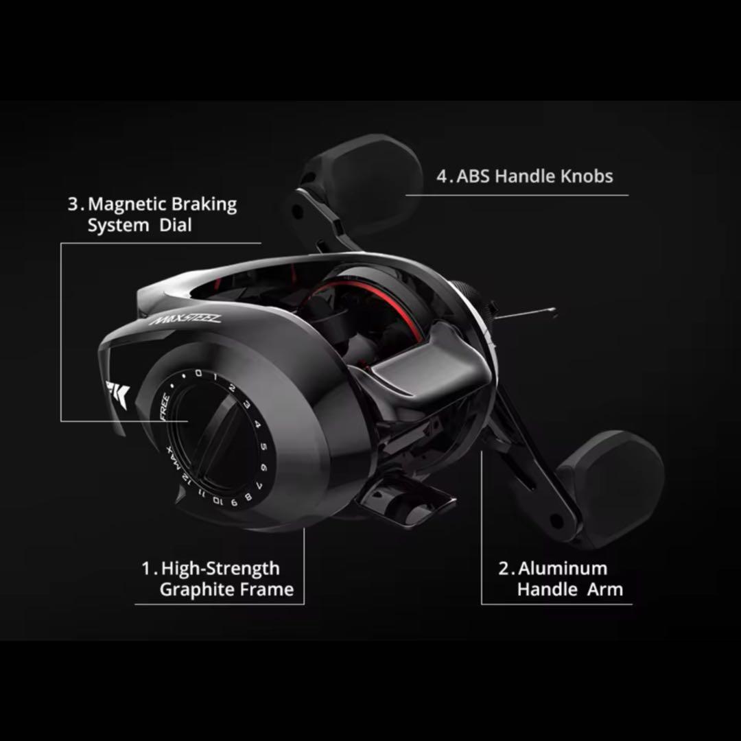 ショアジギ5ピース2.4mベイトロッド&ベイトリール　シーバス　パックロッド