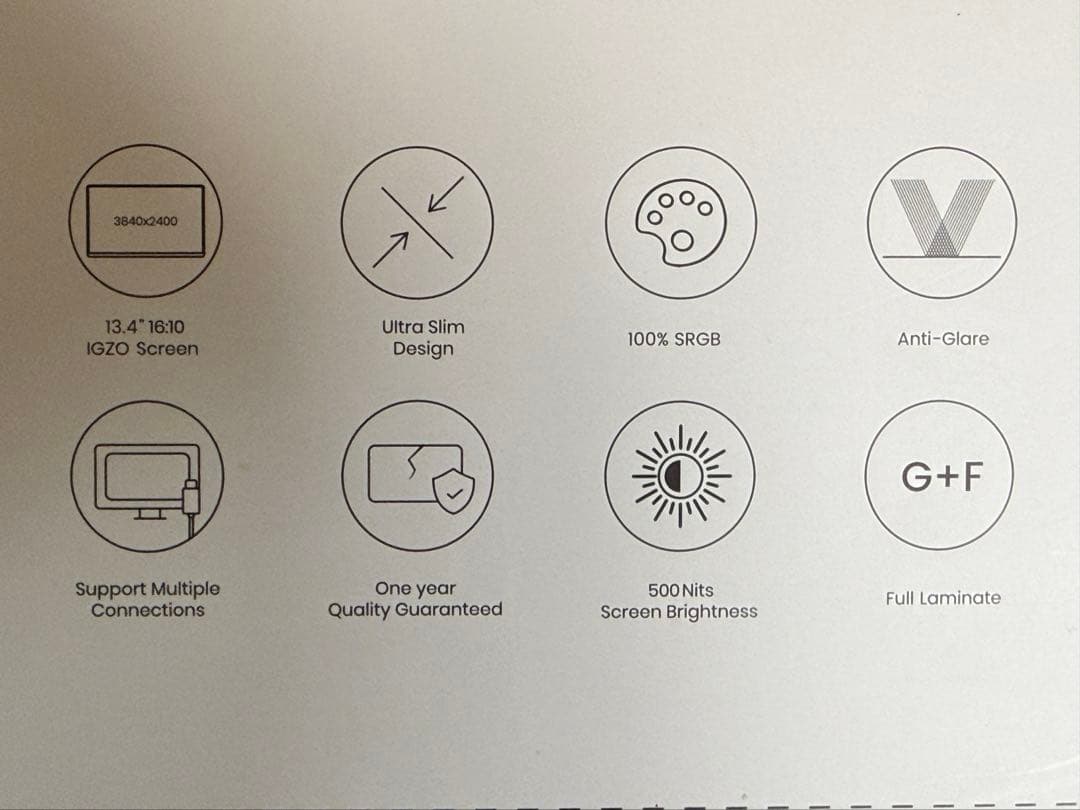 Intehill U13ZA モバイルモニター 4K+ ノングレア 16:10