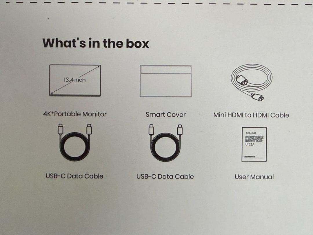 Intehill U13ZA モバイルモニター 4K+ ノングレア 16:10
