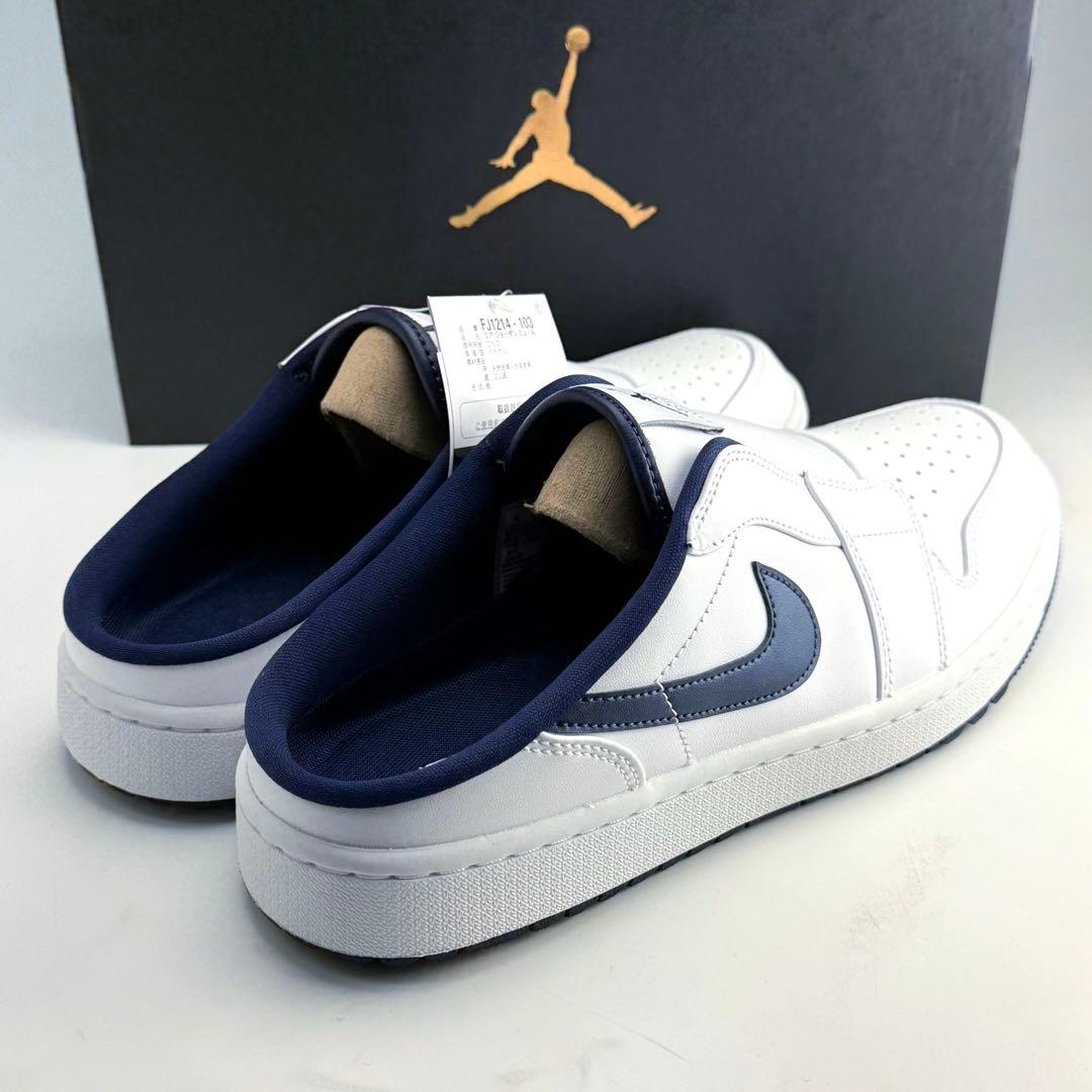 27cm ナイキ エアジョーダン ミュール \"ホワイト/ミッドナイトネイビー\"