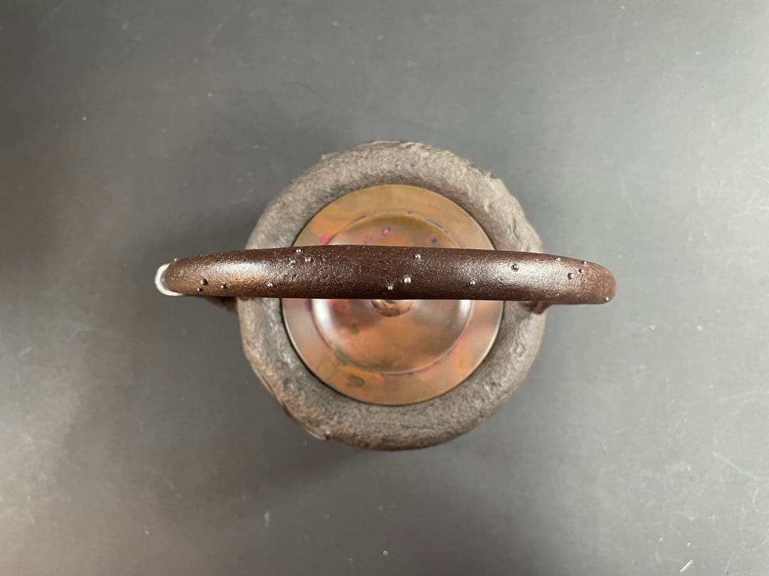 18 最終値下げ　釜師 庄司光洞 銀粒 象嵌 雨龍 銀口 鉄瓶 共箱 茶道具