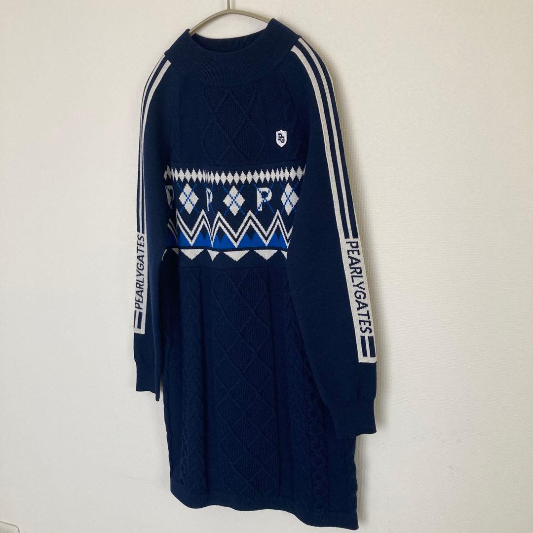 タグ付新品！PEARLY GATESパーリーゲイツ　ケーブルニット　ワンピース