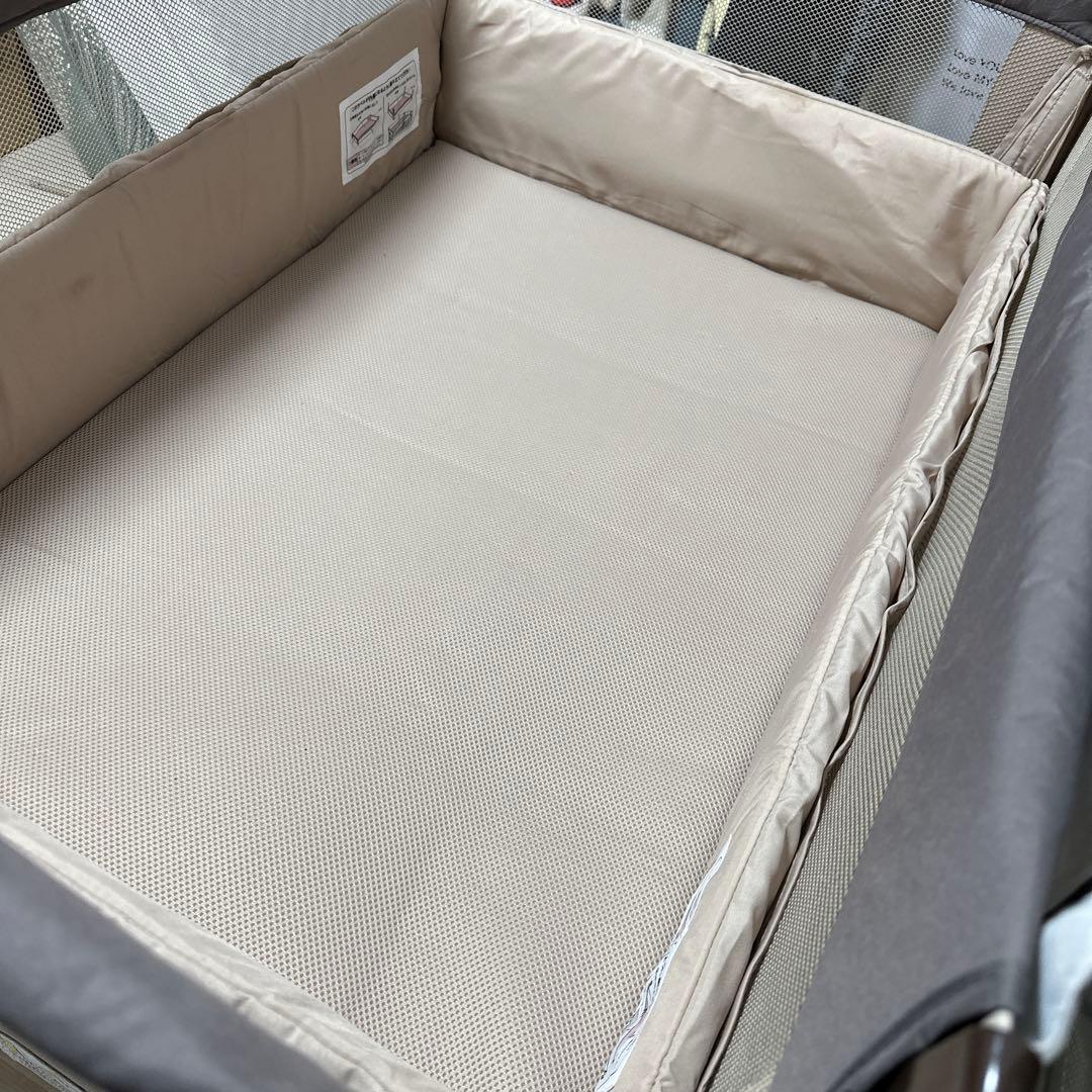 Aprica ココネルエアー ベビーベッド ブラウン 折りたたみ