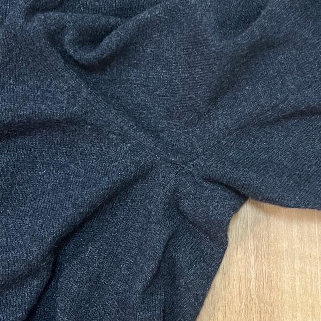 19.2万 クルチアーニ カシミヤ100％イタリア製モックネック50ダークグレー