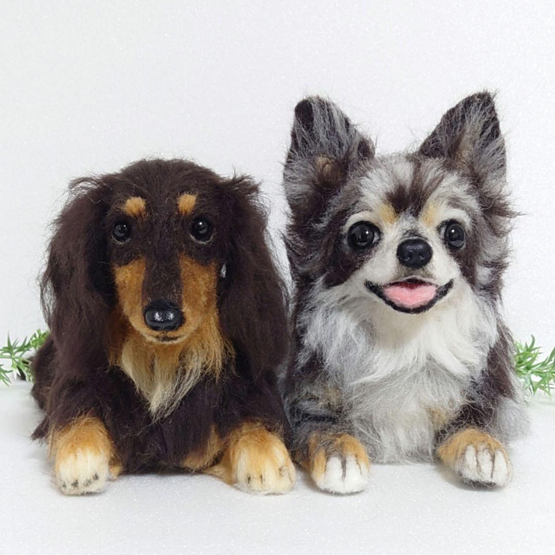 オーダー品　羊毛フェルト犬
