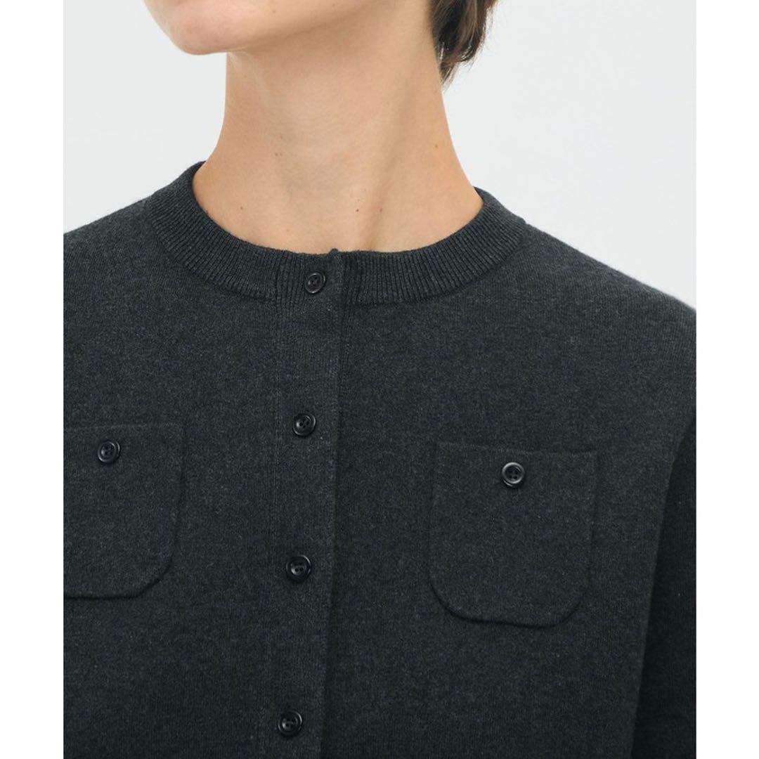 キャバン　コットンカシミヤ クルーネックカーディガン