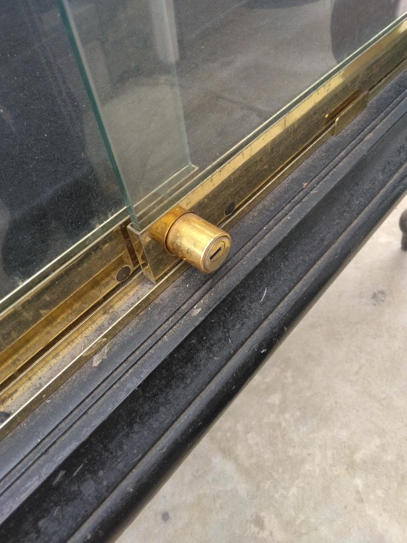 ■昭和レトロ　洋風ガラスショーケース　　アンティーク建具　レストア好適品 ■