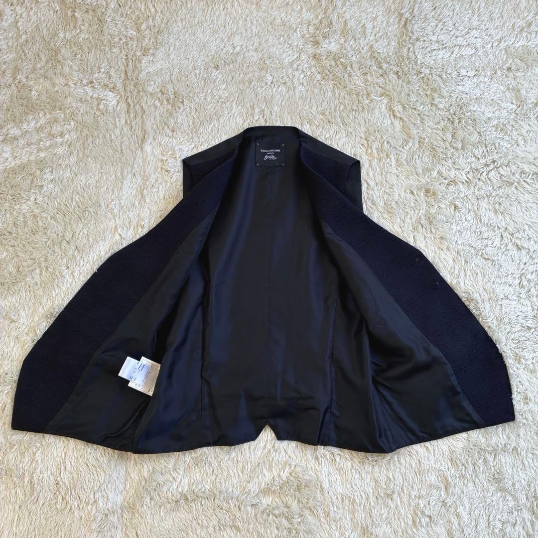 【極美品】TAGLIATORE タリアトーレ ジレ ベスト 44 ネイビー