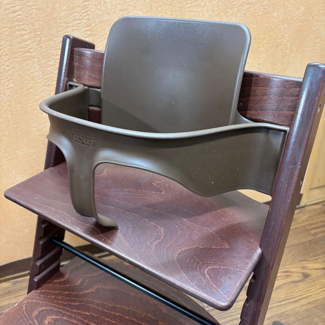 ☆良品☆【STOKKE】トリップトラップ ベビーチェア廃盤カラー ベビーセット付