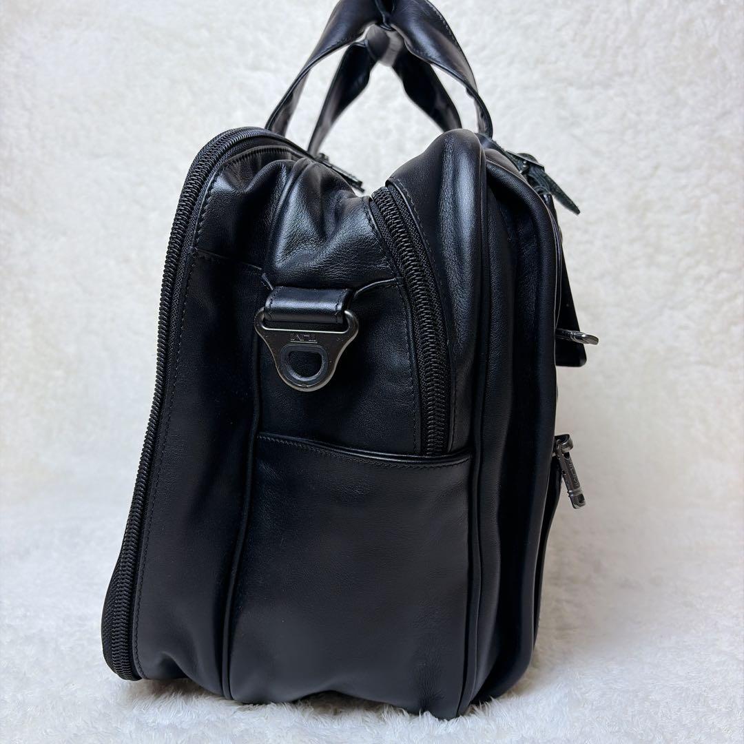 【極美品】 TUMI オールレザー 2way ブリーフケース 2室 大容量 A4