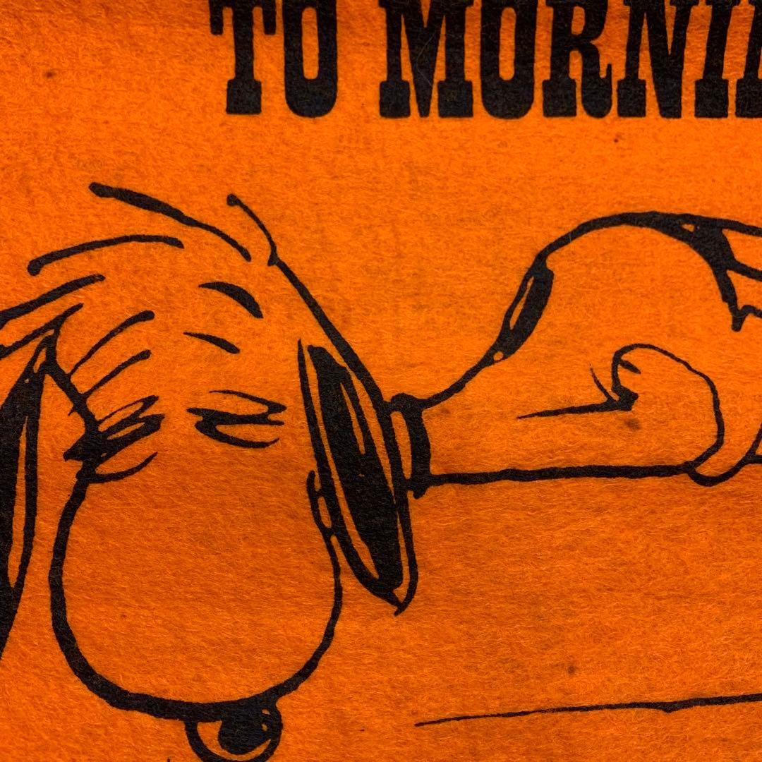 70's スヌーピー フェルトバナー ペナント オレンジ ピーナッツ