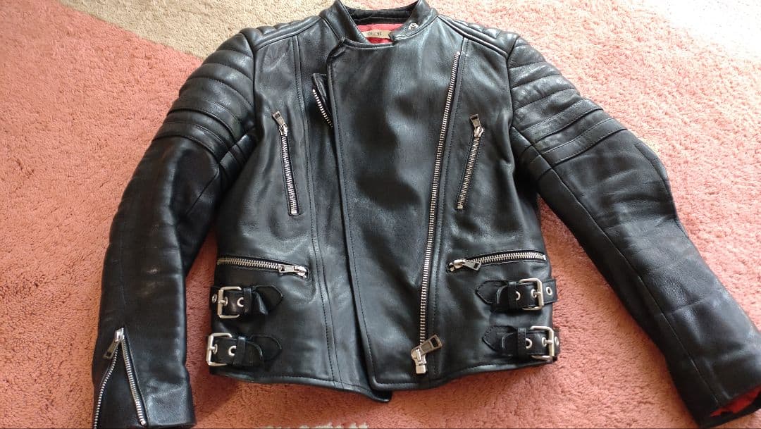 セリーヌceline フィービー　ブラック バイカー　ライダースジャケット