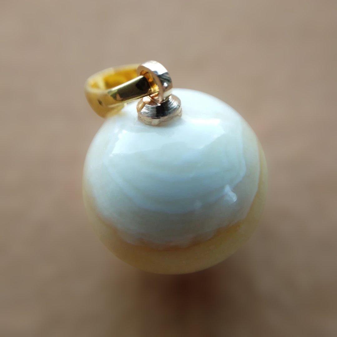 【宮本武蔵さん専用】鯨歯　マッコウクジラ　牙玉ペンダントトップ　13㎜　５個