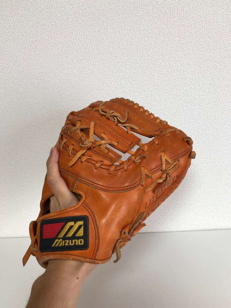 【送料込み】Mizuno ファーストミット 硬式グローブ オレンジ
