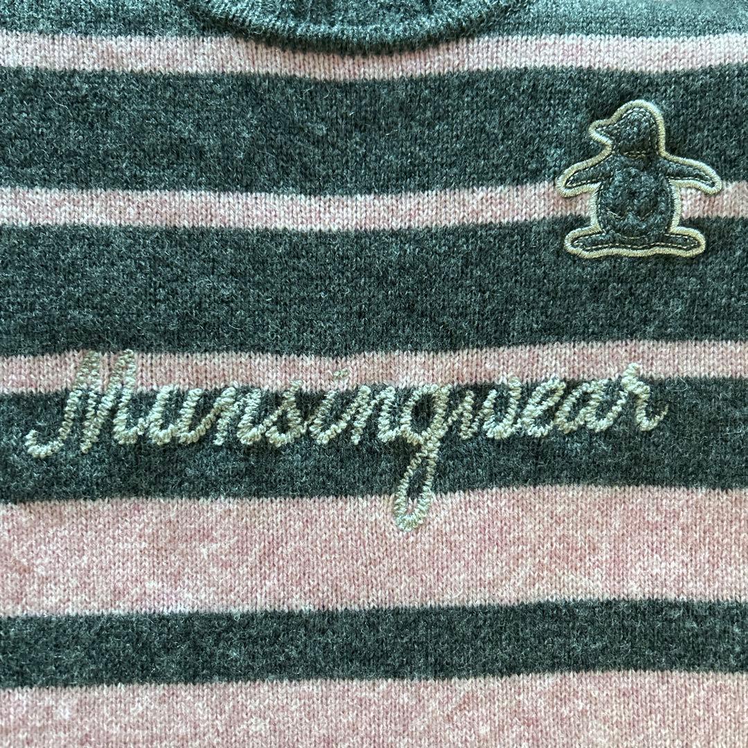 一度着用 マンシングウェア ニット ウール セーター ゴルフ スポーツ