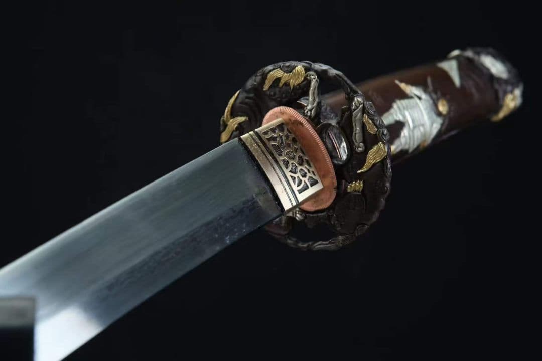 三色銅「銭福来の剣」武具　刀装具　日本刀　模造刀 居合刀  肋差   短刀