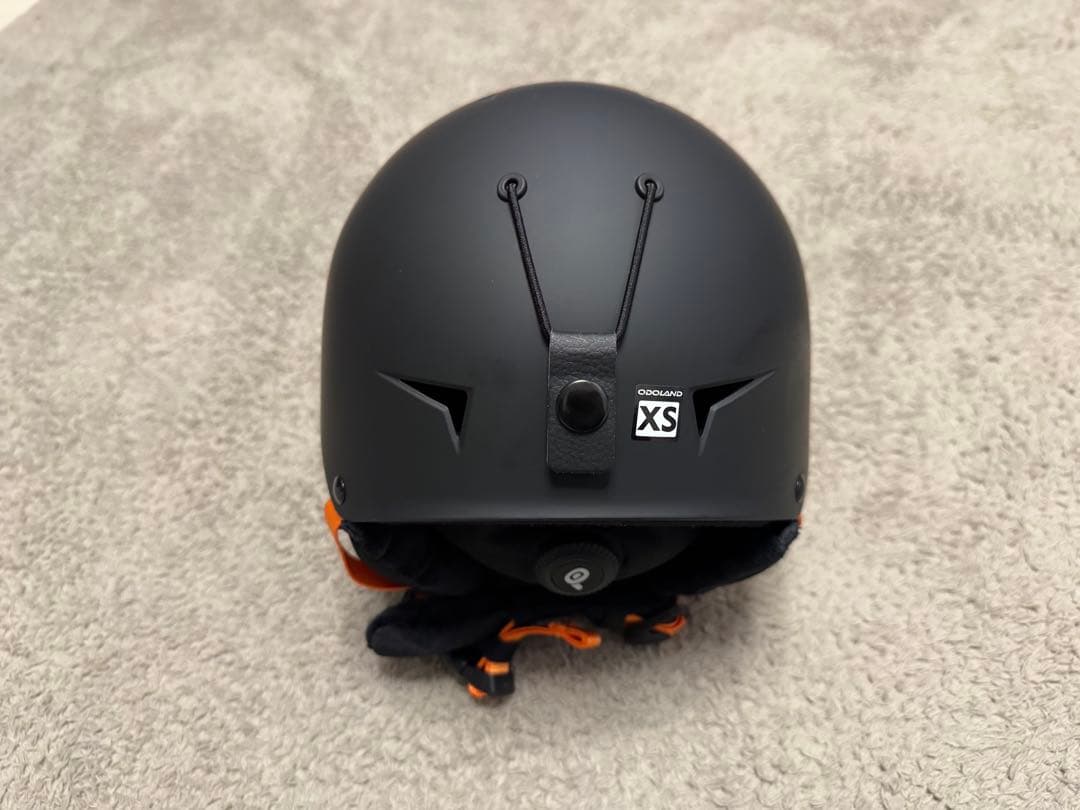 Odoland 子供用スキースノボヘルメット ゴーグル付きXSサイズ ブラック