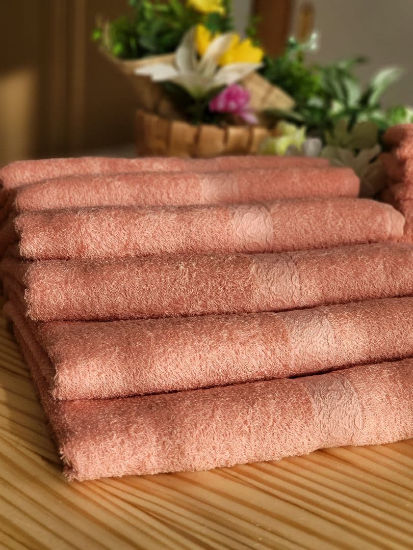 泉州タオル 高級綿糸サーモンピンクフェイスタオルセット20枚 タオル新品