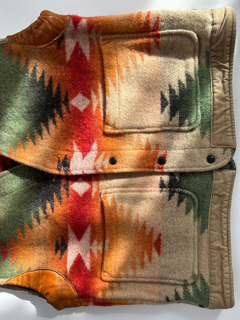 XL usa製 polo by ralph laurenネイティブ柄ウールベスト