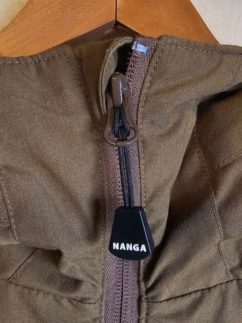 【希少】NANGA ナンガ 焚火ダウン Orange別注 Blueロゴ Lサイズ