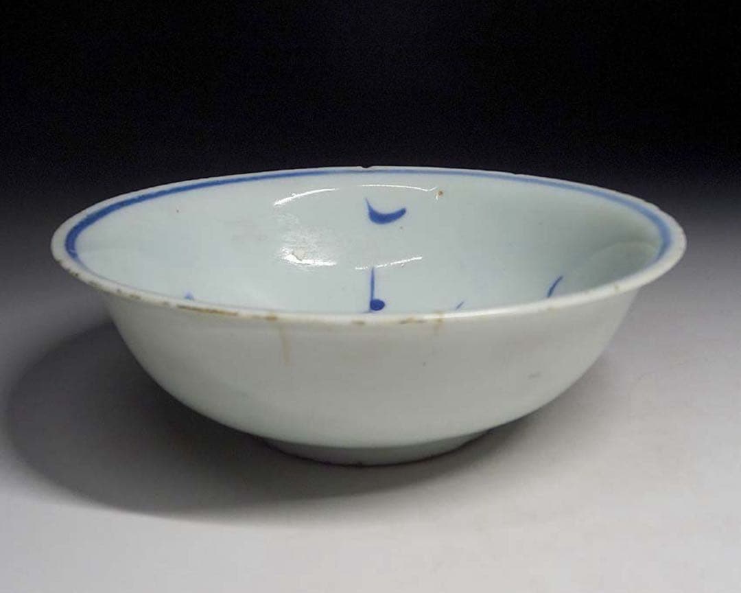 中国 明朝 古染付 梅花文様 魯山人 愛玩 向付 懐石 茶道 骨董 古美術