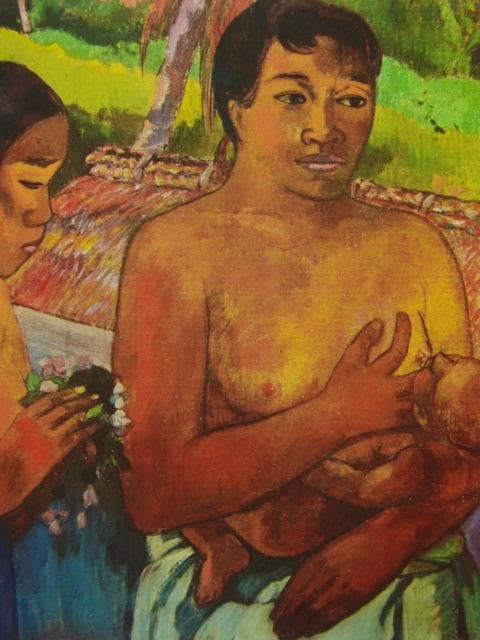 ゴーギャン、【ささげ物】、希少な画集画、新品高級額 額装付、状態良好