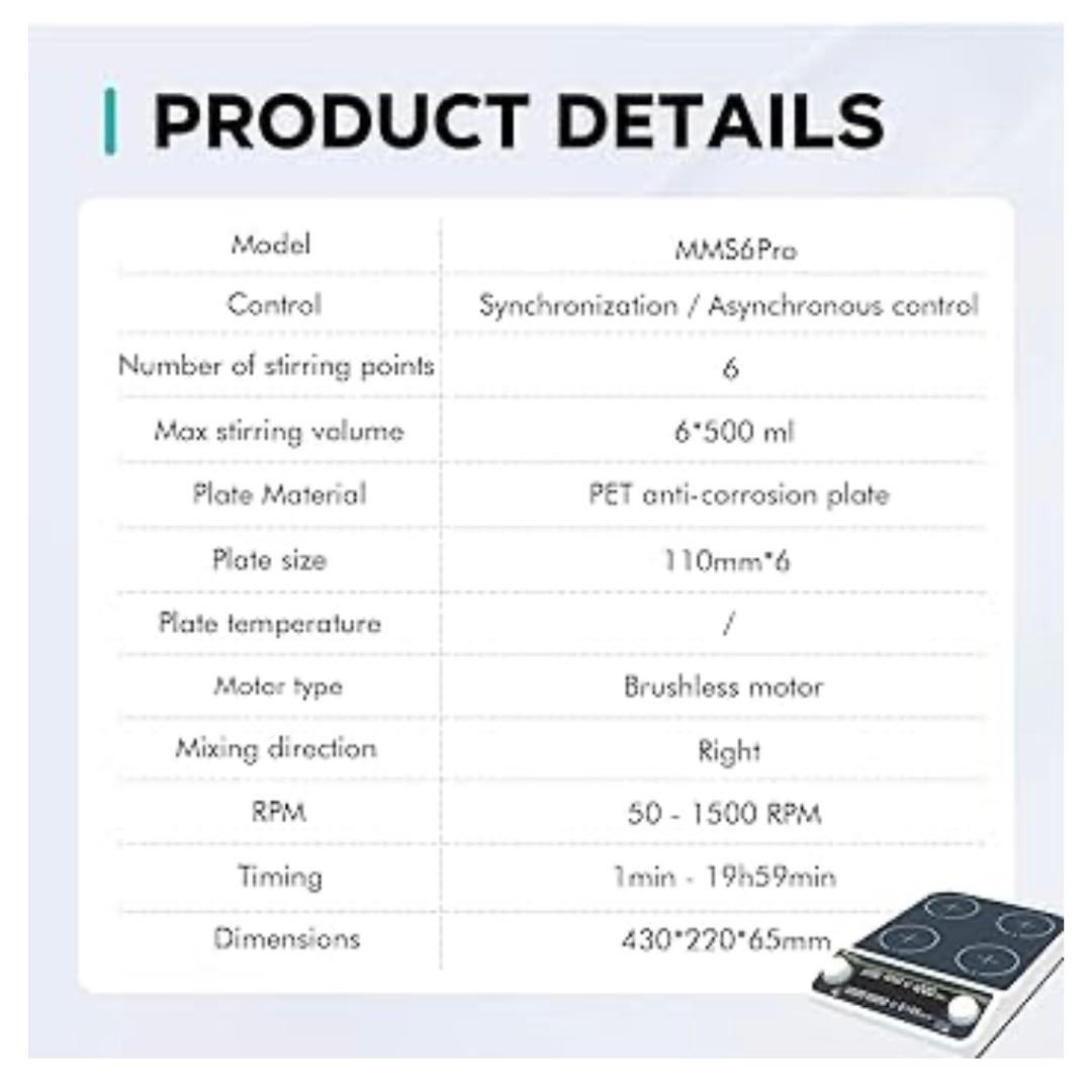 新品】LAB FISH 6連スターラー MMS6Pro 個別制御 500ml×6