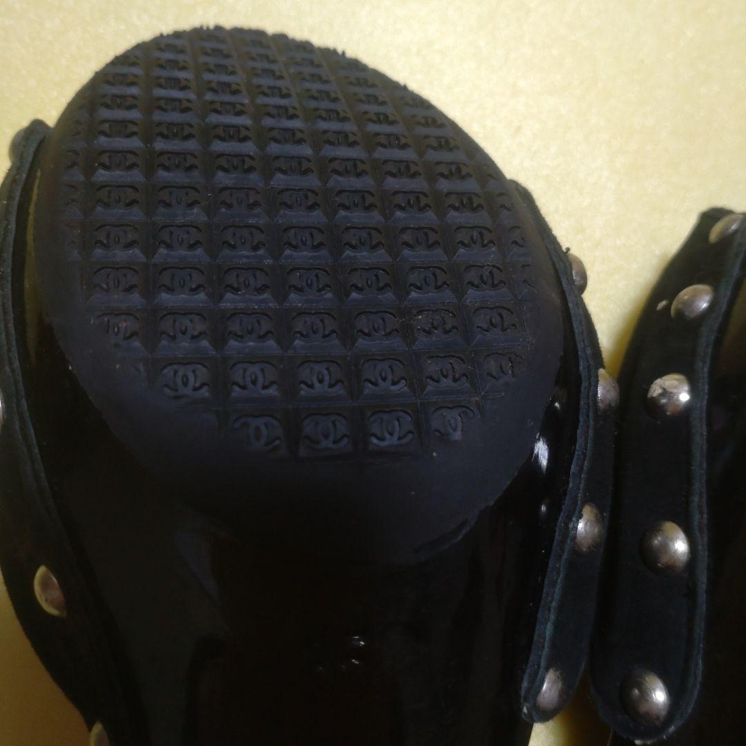 CHANEL ブラック ミュール サンダル