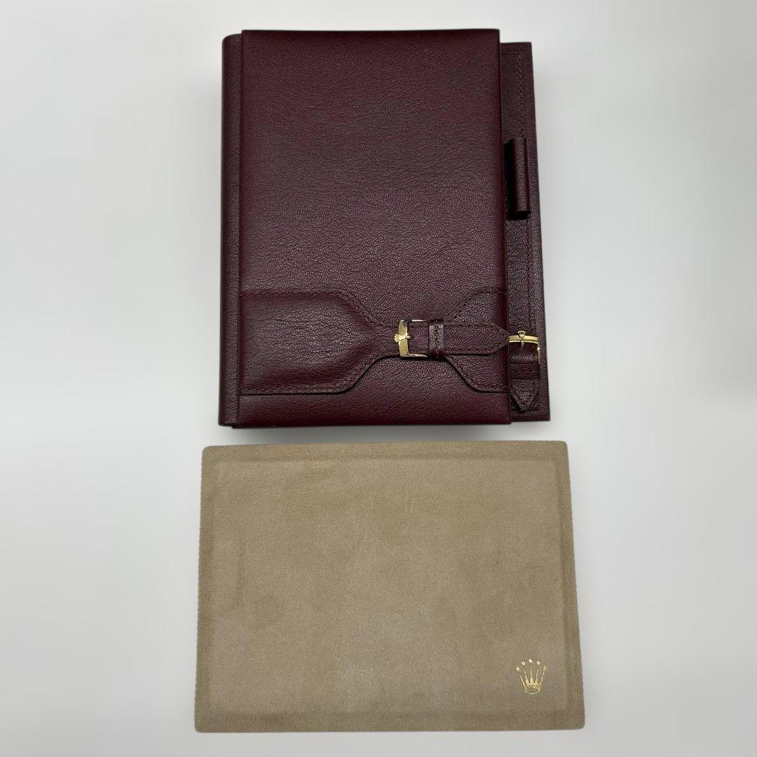 希少ROLEX ロレックス メモ帳 ノート レザーケース　メモパット付き