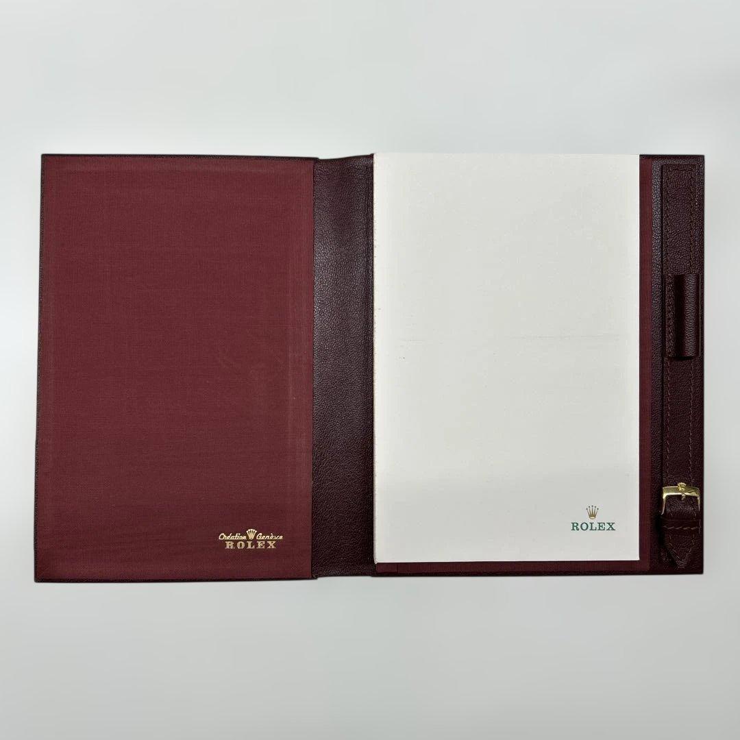 希少ROLEX ロレックス メモ帳 ノート レザーケース　メモパット付き