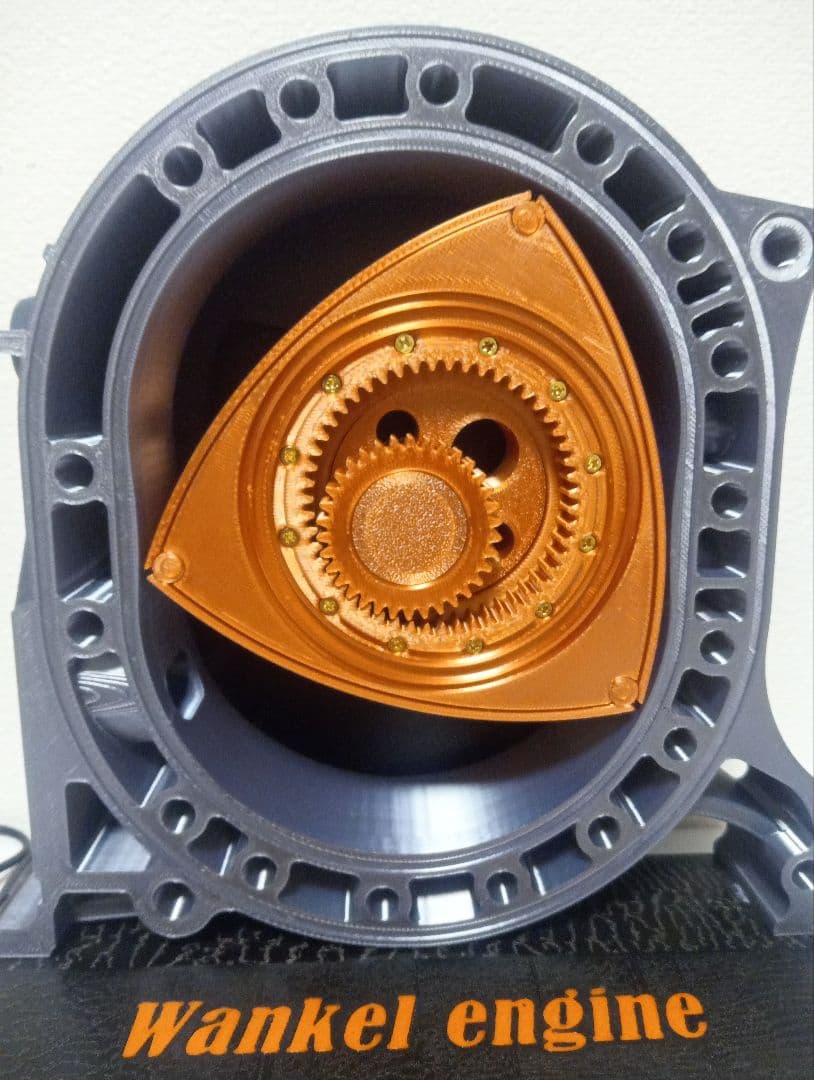 ワンケルエンジン 3Dモデル / USBモーター搭載