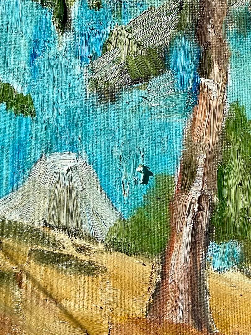 【絵画】風景画 原画「富士山の見える風景」