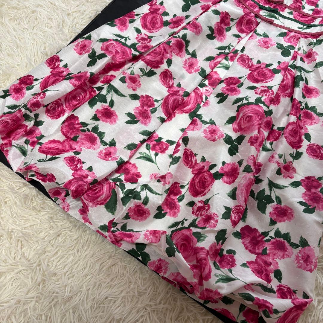 【未使用級】ウエストリボン　バルーンワンピース　エムズグレイシー　薔薇　38