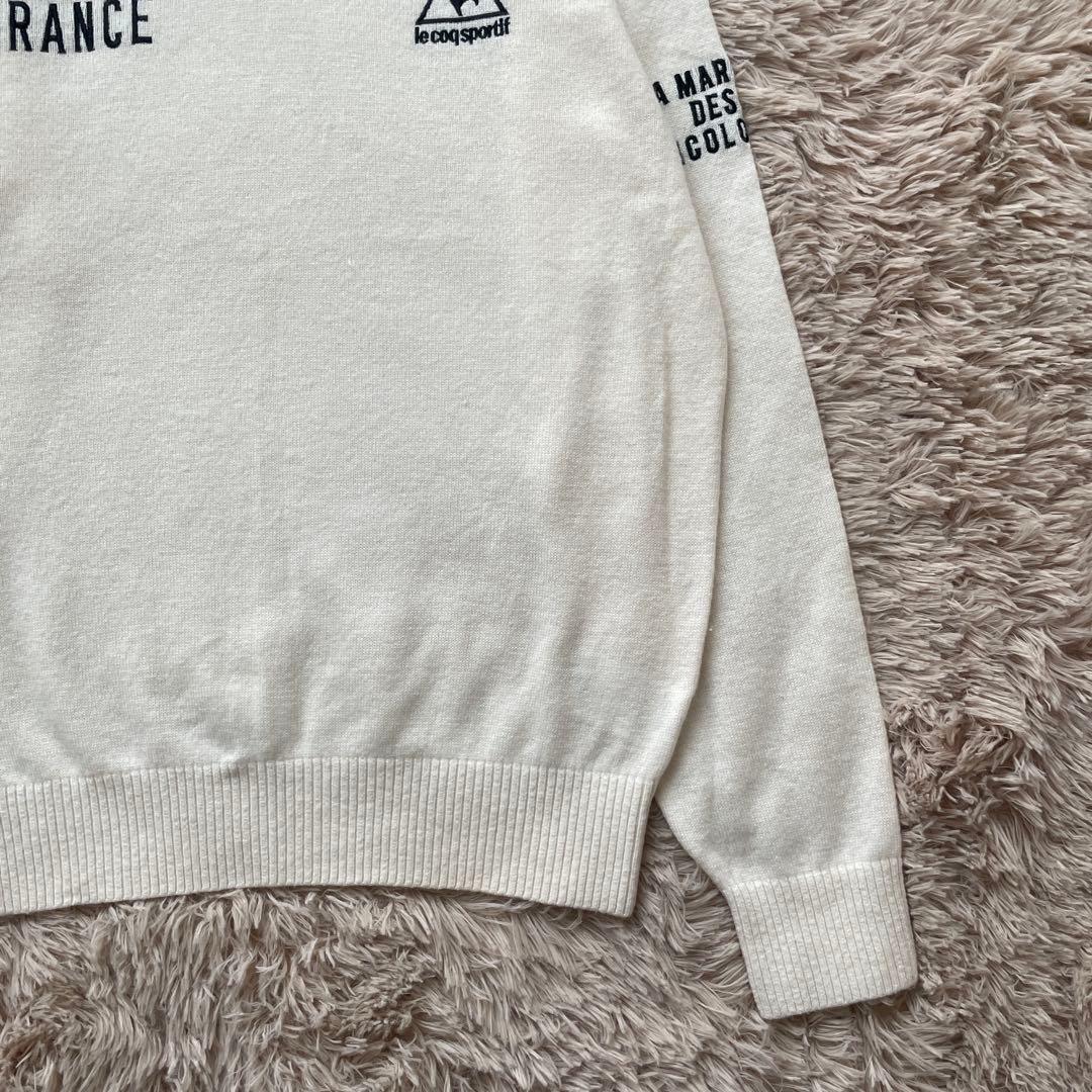 le coq sportif カシミヤ100% 刺繍　長袖　ニット　セーター