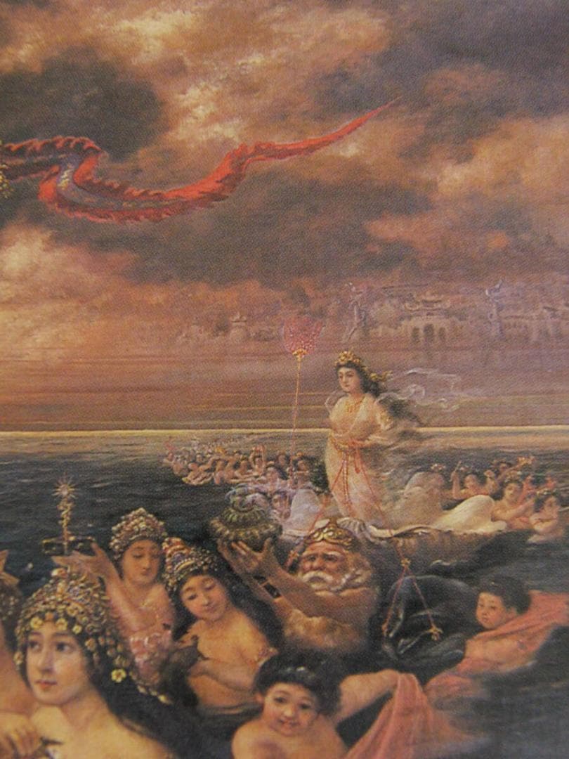 山本芳翠、「浦島図」、希少画集・額装画、日本製・新品額縁にて額装致します